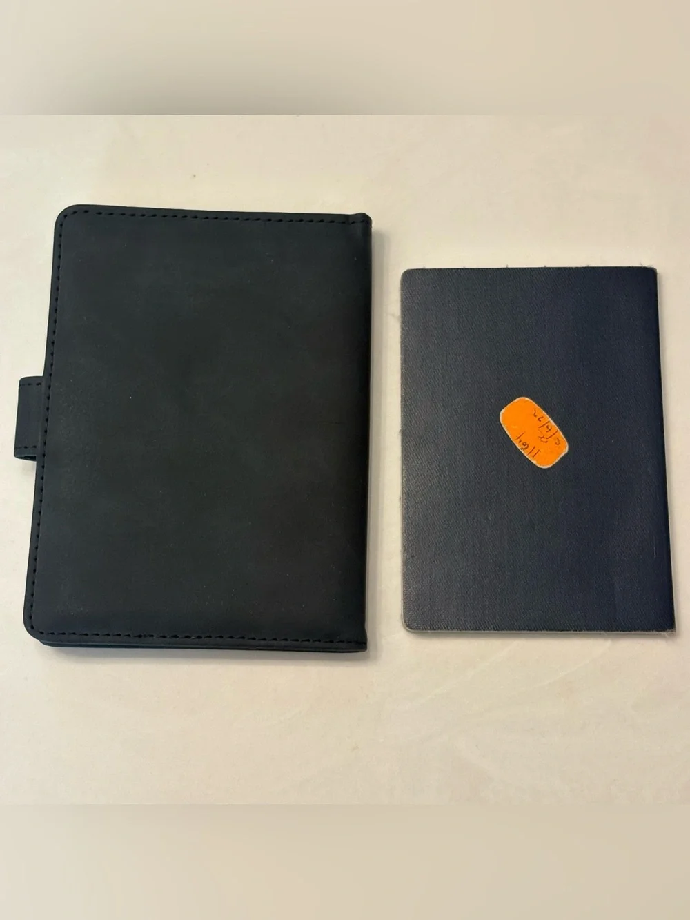 NEW Black Vegan Leather Slim Passport Holder RFID Blocking Embossed 7 pocket